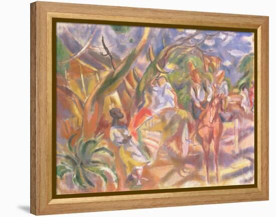 Southern Scene with Man Driving a Carriage, 1915 (Oil on Canvas)-Jules Pascin-Framed Premier Image Canvas