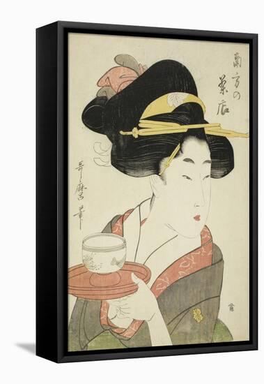 Southern Teahouse-Kitagawa Utamaro-Framed Premier Image Canvas