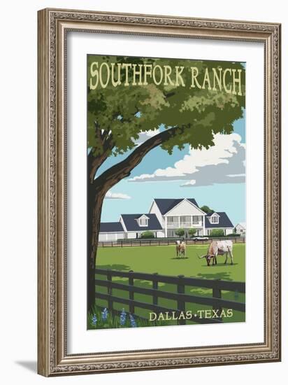 Southfork Ranch - Dallas, Texas-Lantern Press-Framed Art Print