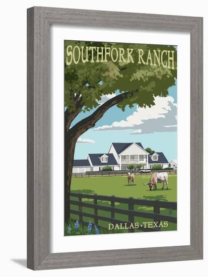 Southfork Ranch - Dallas, Texas-Lantern Press-Framed Art Print