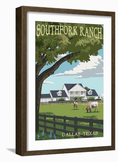 Southfork Ranch - Dallas, Texas-Lantern Press-Framed Art Print