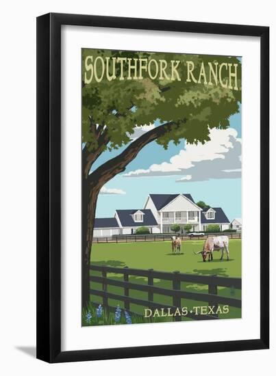 Southfork Ranch - Dallas, Texas-Lantern Press-Framed Art Print