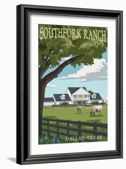 Southfork Ranch - Dallas, Texas-Lantern Press-Framed Art Print