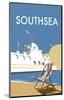 Southsea - Dave Thompson Contemporary Travel Print-Dave Thompson-Mounted Giclee Print