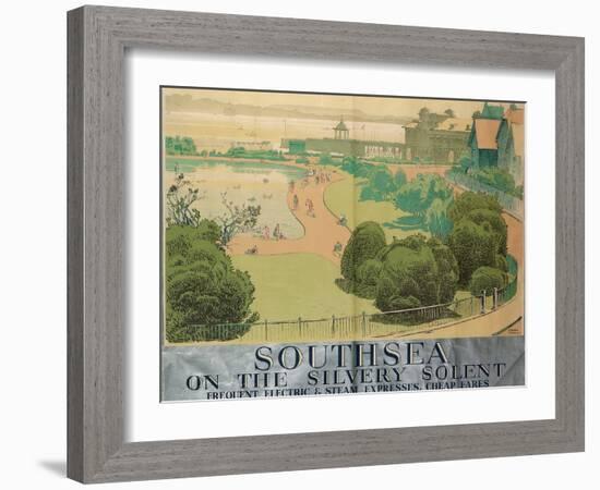 'Southsea on the Silvery Solent', Poster Advertising Southern Railways, 1959-Gregory Brown-Framed Giclee Print