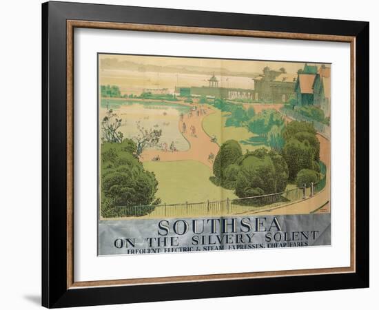 'Southsea on the Silvery Solent', Poster Advertising Southern Railways, 1959-Gregory Brown-Framed Giclee Print