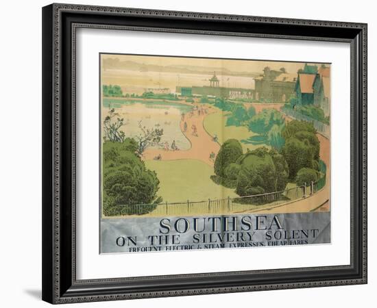 'Southsea on the Silvery Solent', Poster Advertising Southern Railways, 1959-Gregory Brown-Framed Giclee Print