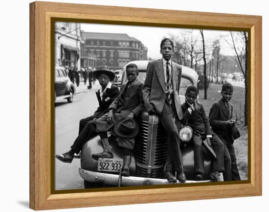 Southside Boys, Chicago, 1941-Russell Lee-Framed Stretched Canvas