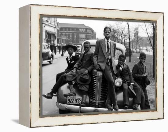 Southside Boys, Chicago, 1941-Russell Lee-Framed Stretched Canvas