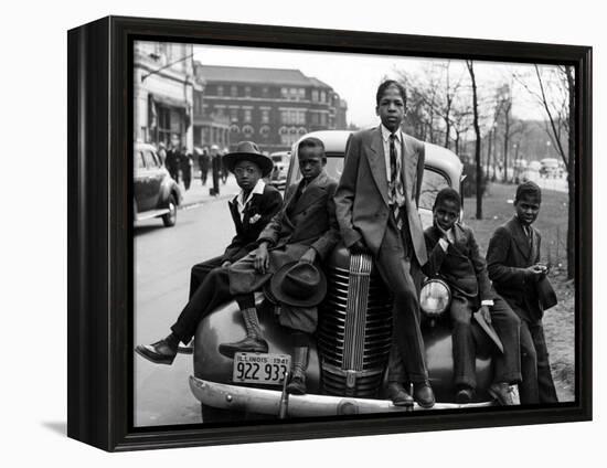 Southside Boys, Chicago, 1941-Russell Lee-Framed Stretched Canvas