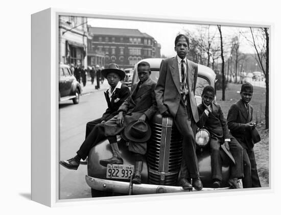 Southside Boys, Chicago, 1941-Russell Lee-Framed Stretched Canvas