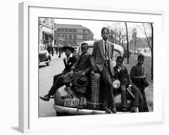 Southside Boys, Chicago, 1941-Russell Lee-Framed Photo