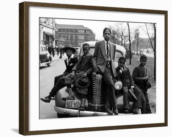 Southside Boys, Chicago, 1941-Russell Lee-Framed Photo