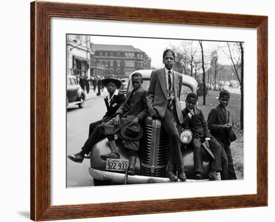 Southside Boys, Chicago, 1941-Russell Lee-Framed Photo