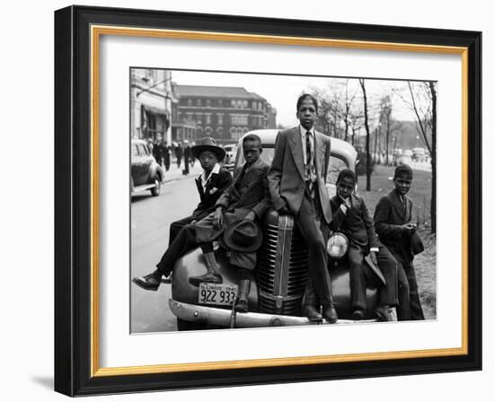 Southside Boys, Chicago, 1941-Russell Lee-Framed Photo