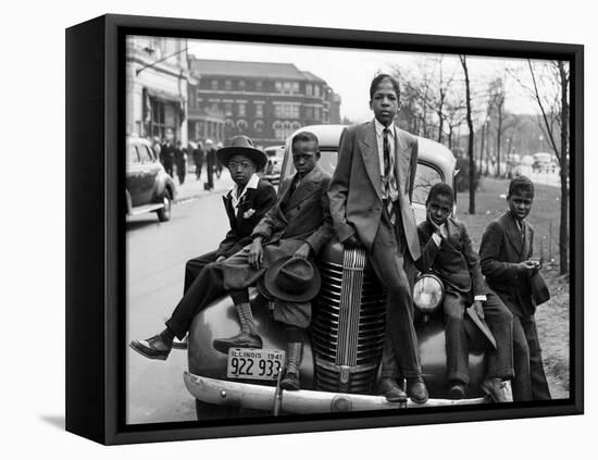 Southside Boys, Chicago, c.1941-Russell Lee-Framed Premier Image Canvas