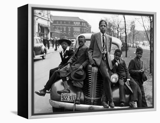 Southside Boys, Chicago, c.1941-Russell Lee-Framed Premier Image Canvas