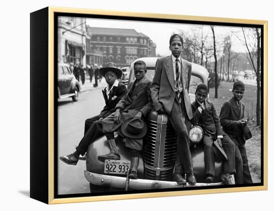 Southside Boys, Chicago, c.1941-Russell Lee-Framed Premier Image Canvas