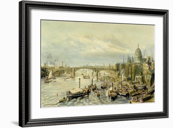 Southwark Bridge from London Bridge-William Parrott-Framed Giclee Print