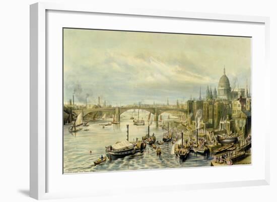 Southwark Bridge from London Bridge-William Parrott-Framed Giclee Print