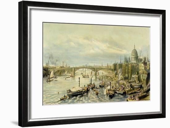 Southwark Bridge from London Bridge-William Parrott-Framed Giclee Print