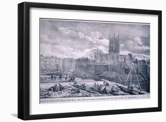 Southwark Cathedral, London, 1830-George Scharf-Framed Giclee Print