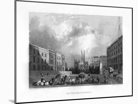 Southwark Cathedral, London, 19th Century-J Woods-Mounted Giclee Print