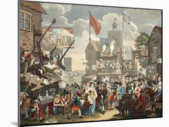 Southwark Fair, 1733, Illustration from 'Hogarth Restored: the Whole Works of the Celebrated…-William Hogarth-Mounted Giclee Print