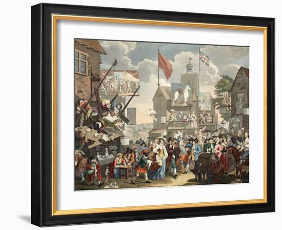 Southwark Fair, 1733, Illustration from 'Hogarth Restored: the Whole Works of the Celebrated…-William Hogarth-Framed Giclee Print