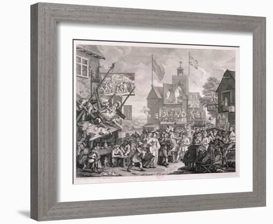 Southwark Fair, 1733-William Hogarth-Framed Giclee Print