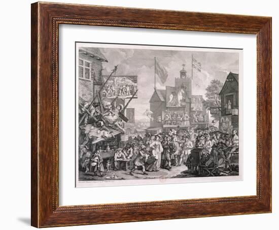 Southwark Fair, 1733-William Hogarth-Framed Giclee Print