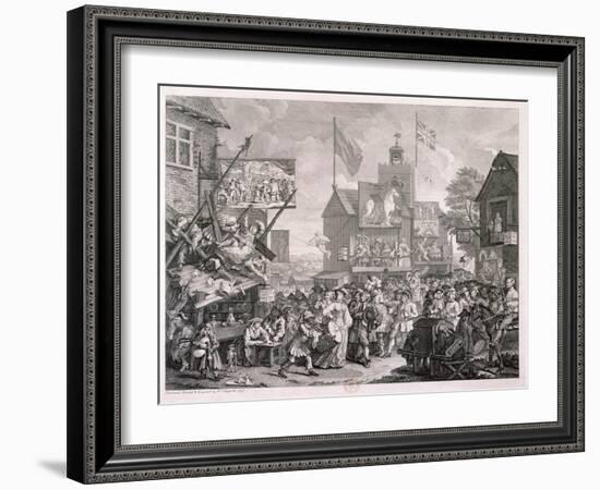 Southwark Fair, 1733-William Hogarth-Framed Giclee Print