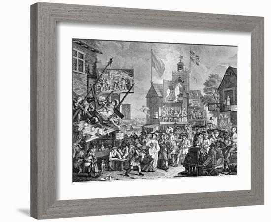 Southwark Fair, 1733-William Hogarth-Framed Giclee Print