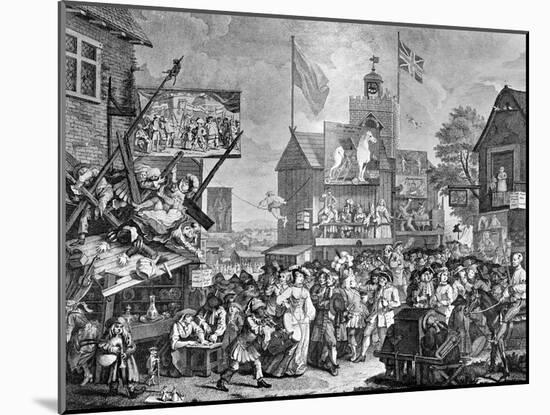 Southwark Fair, 1733-William Hogarth-Mounted Giclee Print