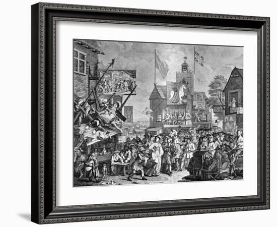 Southwark Fair, 1733-William Hogarth-Framed Giclee Print