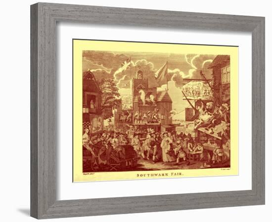 'Southwark Fair'-William Hogarth-Framed Giclee Print