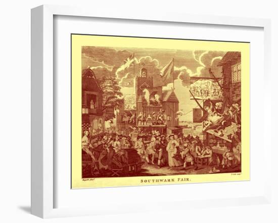 'Southwark Fair'-William Hogarth-Framed Giclee Print