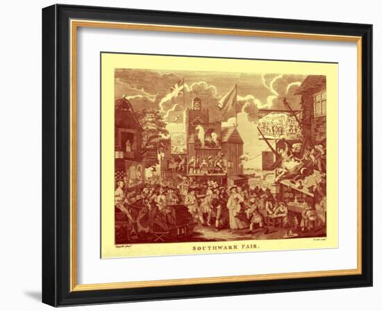 'Southwark Fair'-William Hogarth-Framed Giclee Print