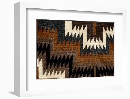 Southwest, American Indian art & handicrafts. Traditional Navajo blanket, Two Grey-Hills pattern.-Cindy Miller Hopkins-Framed Photographic Print