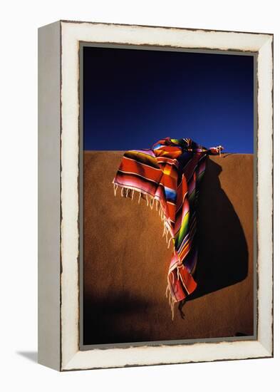 Southwest Blanket on Adobe Wall-Jim Zuckerman-Framed Premier Image Canvas