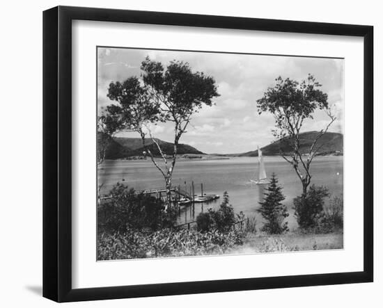 Southwest Harbor Looking toward Somes Sound in Maine-null-Framed Photographic Print