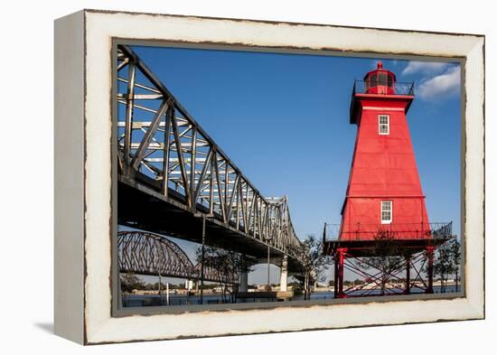 Southwest Reef Lighthouse, Atchafalaya Basin, Louisiana, USA-Alison Jones-Framed Premier Image Canvas