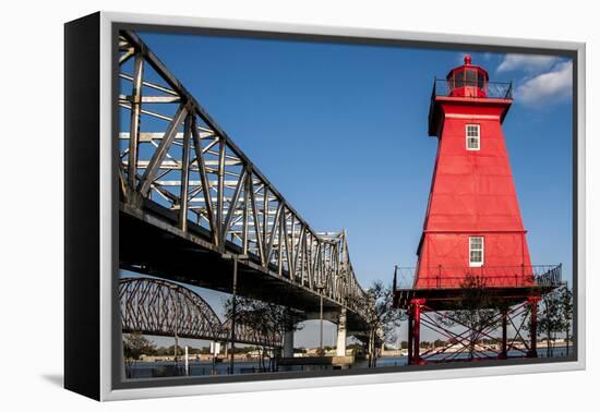 Southwest Reef Lighthouse, Atchafalaya Basin, Louisiana, USA-Alison Jones-Framed Premier Image Canvas