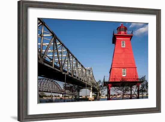 Southwest Reef Lighthouse, Atchafalaya Basin, Louisiana, USA-Alison Jones-Framed Photographic Print