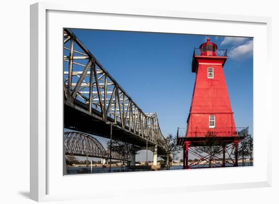 Southwest Reef Lighthouse, Atchafalaya Basin, Louisiana, USA-Alison Jones-Framed Photographic Print