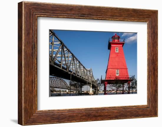 Southwest Reef Lighthouse, Atchafalaya Basin, Louisiana, USA-Alison Jones-Framed Photographic Print