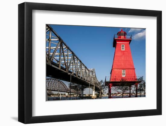 Southwest Reef Lighthouse, Atchafalaya Basin, Louisiana, USA-Alison Jones-Framed Photographic Print