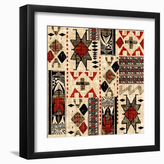 Southwest Textile I-Nicholas Biscardi-Framed Art Print