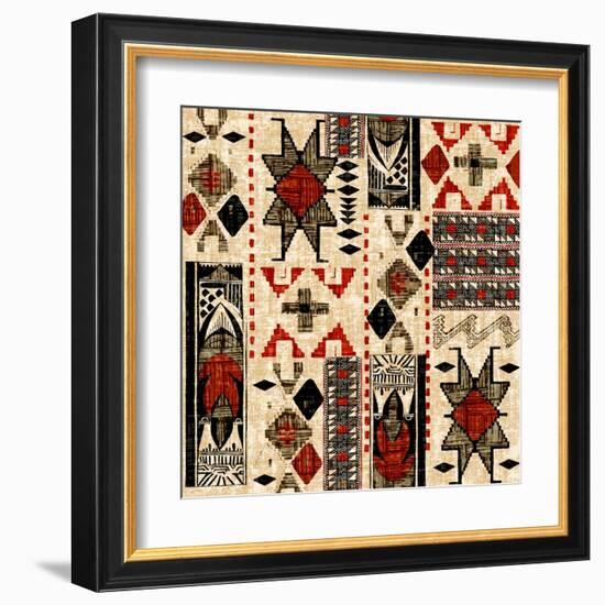 Southwest Textile I-Nicholas Biscardi-Framed Art Print