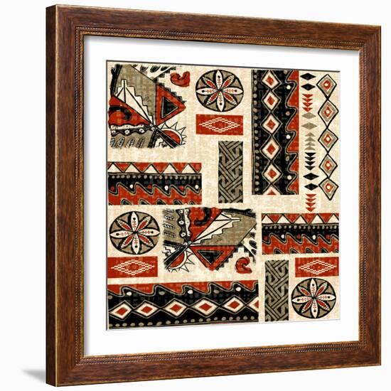 Southwest Textile II-Nicholas Biscardi-Framed Art Print